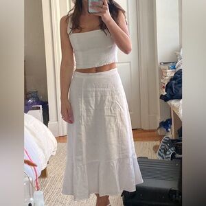 Aritzia Wilfred Chariot Linen Skirt
